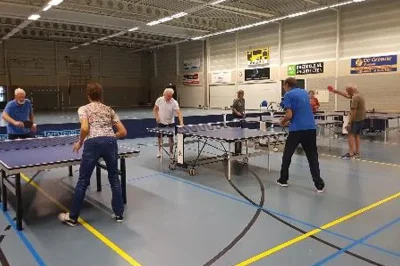 Tafeltennis in de sportzaal op de Weijver  